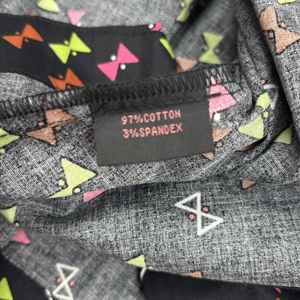 Trashy Diva Bow Graphic '50s Pleated A-Line Skirt Novelty Print Preppy Black 8 - Picture 7 of 8